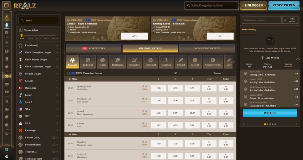 Realz Sportwetten